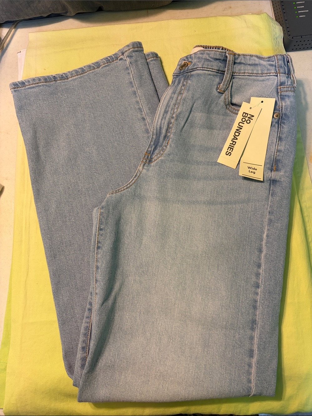 No Boundaries Light Blue Wide Leg Jeans — High-Rise Flare